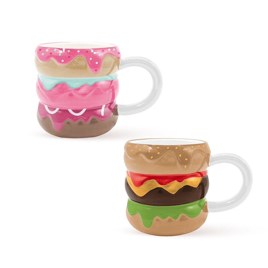 Tasse 420 ml en forme de beigne ou de hamburger