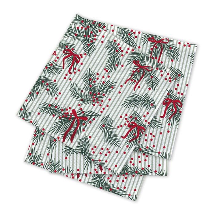 Serviette de table en papier 3 plis 13 po x 13 po baies et boucles (paquet de 20)