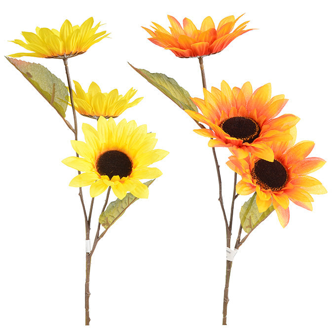 Bouquet de 3 tournesols artificiel 29 po