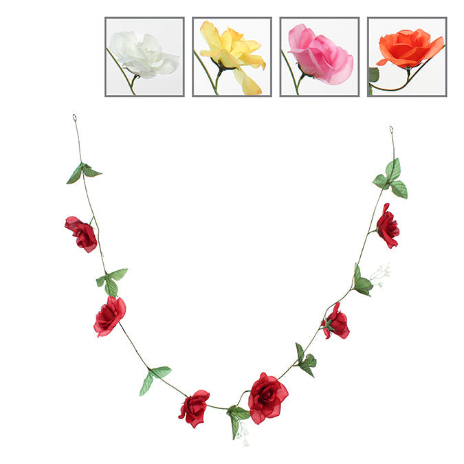 Vigne de roses et gypsophile 5 pi