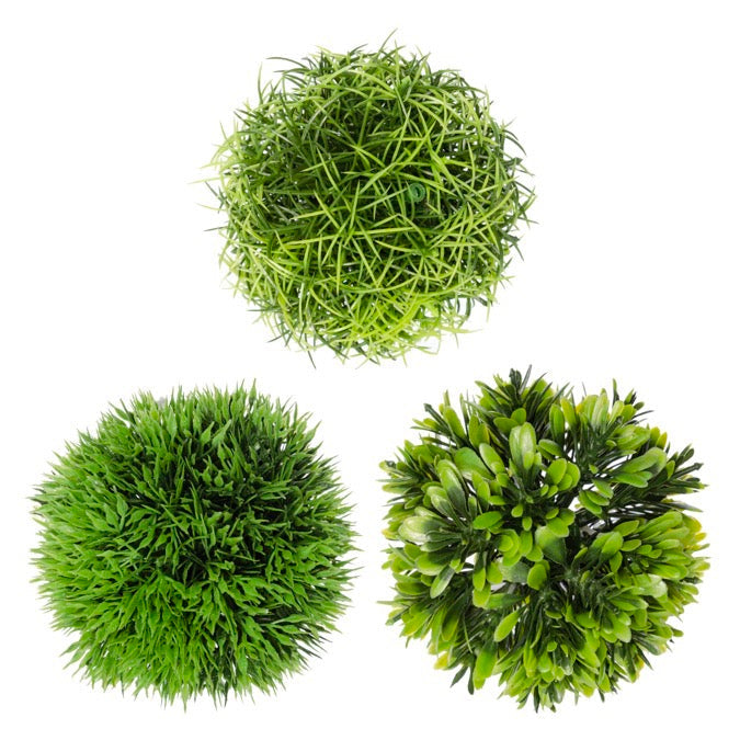 Boule d'herbe artificielle 3-3.5" vert