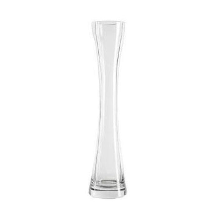 Vase en verre 16 po étroit sablier clair