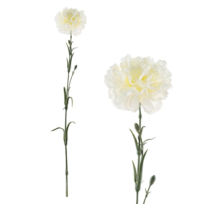 Tige d'oeillet artificiel 24 po blanc
