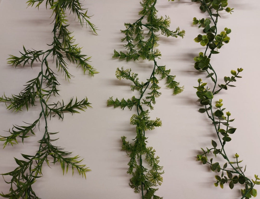 Guirlande de feuilles vertes artificielle 58,27 po