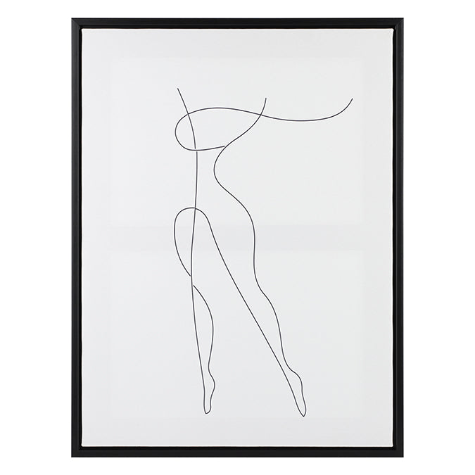 Tableau 18 po x 24 po dessin corps de femme