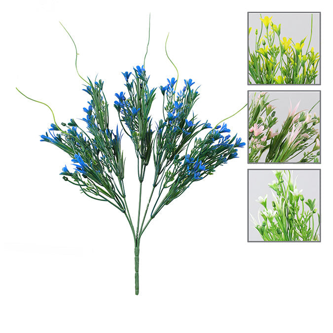 Bouquet d'herbe et de fleurs artificielles 18 po
