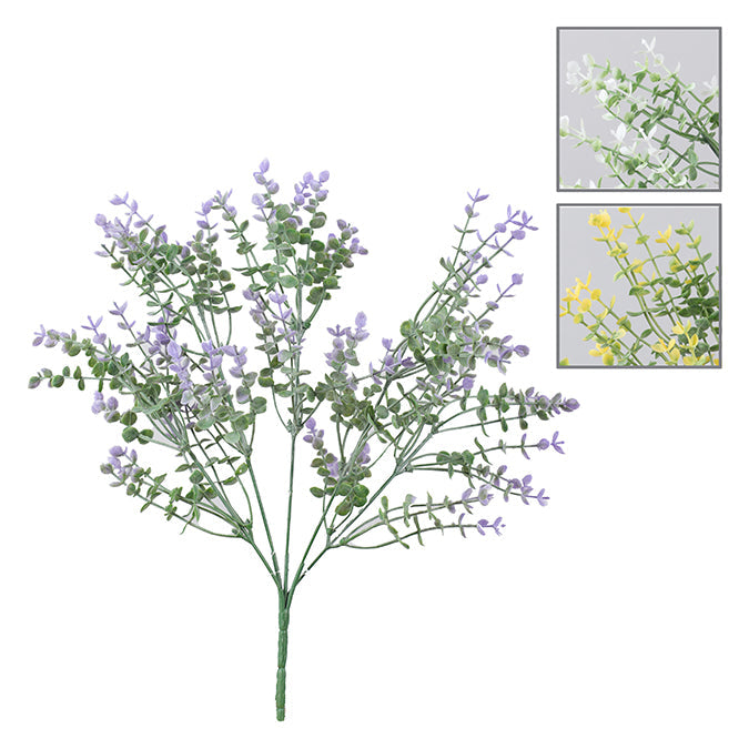 Bouquet d'herbe artificielle avec fleurs 14 po