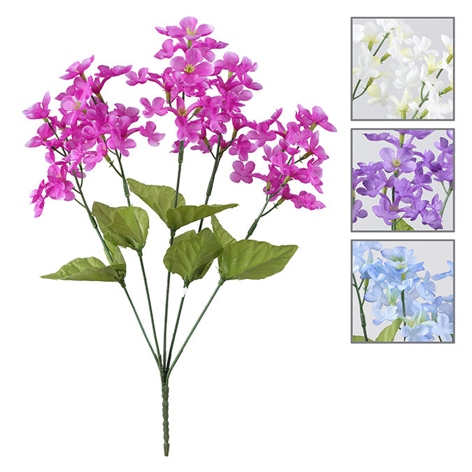 Bouquet de lilas artificielles 15,5 po