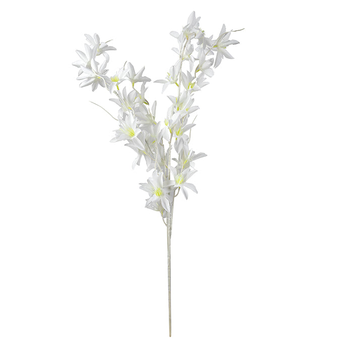 Tige de lys blanc artificiel 43 po