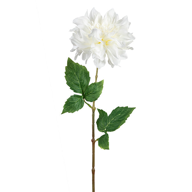 Tige de dahlia blanc artificiel 25 po