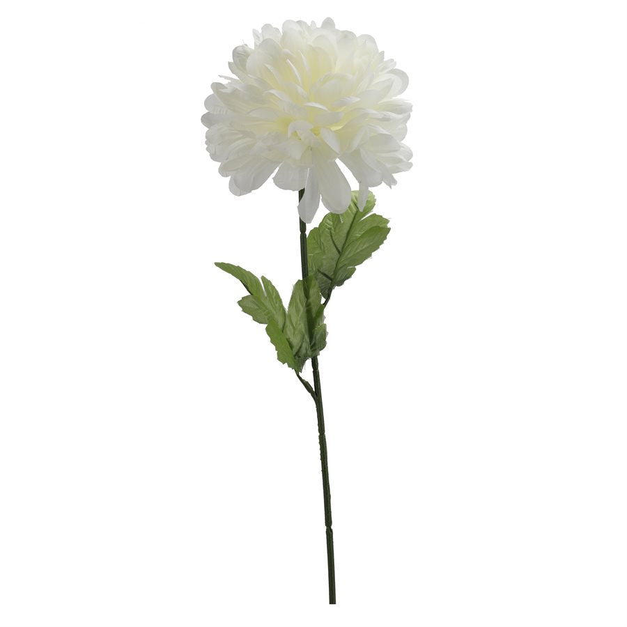 Tige de chrysanthème artificielle 25 po blanc
