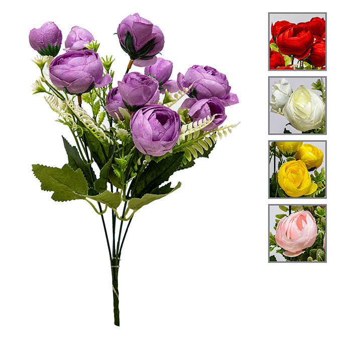 Bouquet de roses artificielles de mai 14 po
