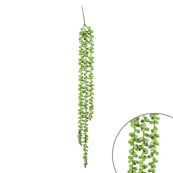 Vigne de perles en plastique vert 30 po