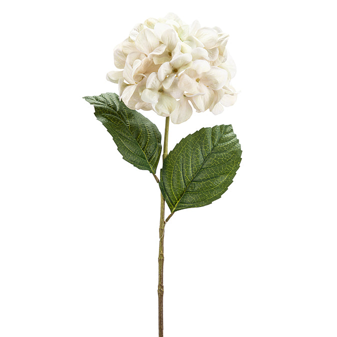 Tige d'hortensia artificielle 27,5 po crème
