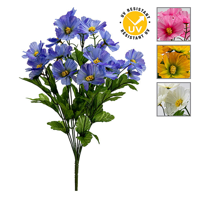 Bouquet de cosmos artificielles 18 po résistant au UV