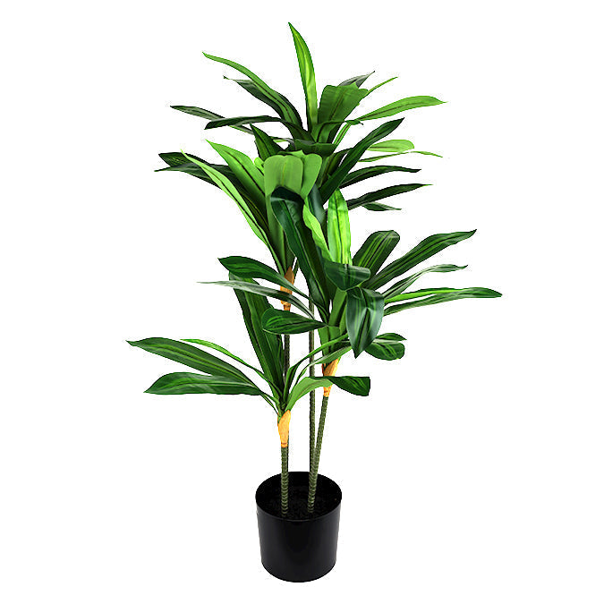 Plante draceana artificielle 46 po dans pot en plastique noir
