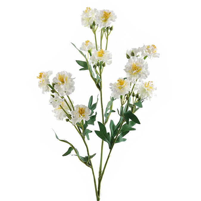 Tige de mini chrysanthème blanc artificiel 25 po