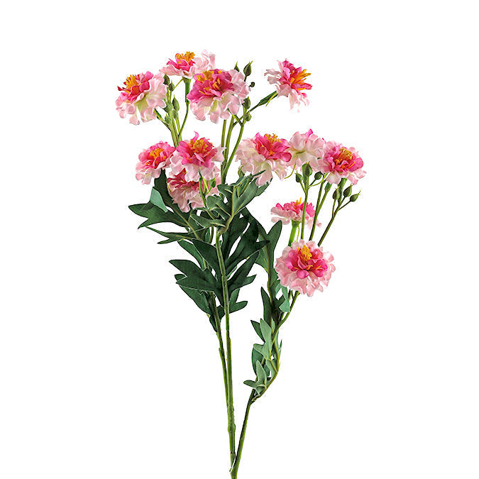 Tige de mini chrysanthème rose artificiel 25 po