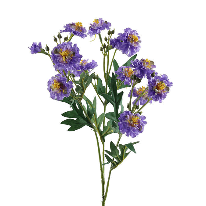 Tige de mini chrysanthème lavande artificiel 25 po