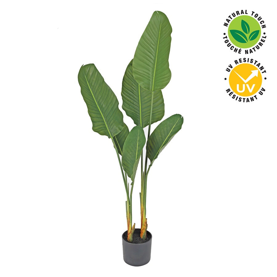 Arbre oiseau du paradis artificiel 40 po dans un pot avec protection UV
