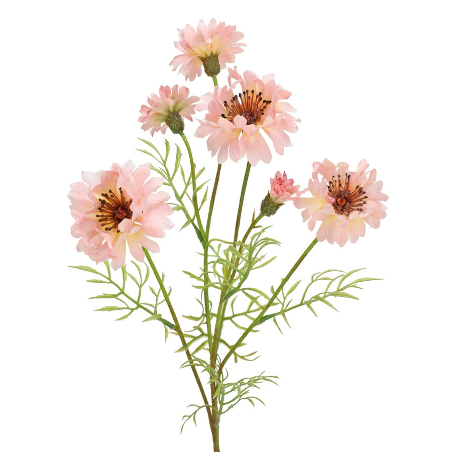 Tige de fleurs d'azur artificielles 24 po rose