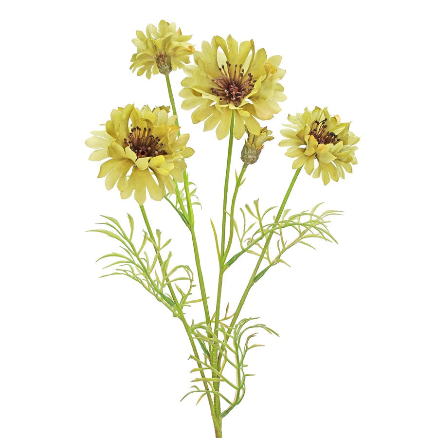 Tige de fleurs d'azur artificielles 24 po vert