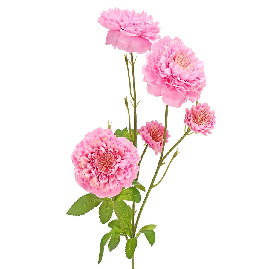 Tige de zinnias artificiels 32 po rose