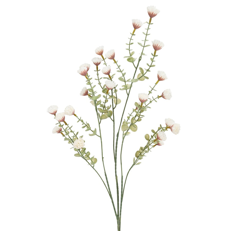 Tige de mini marguerites artificielles 33 po blanc