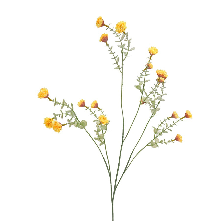 Tige de mini marguerites artificielles 33 po jaune