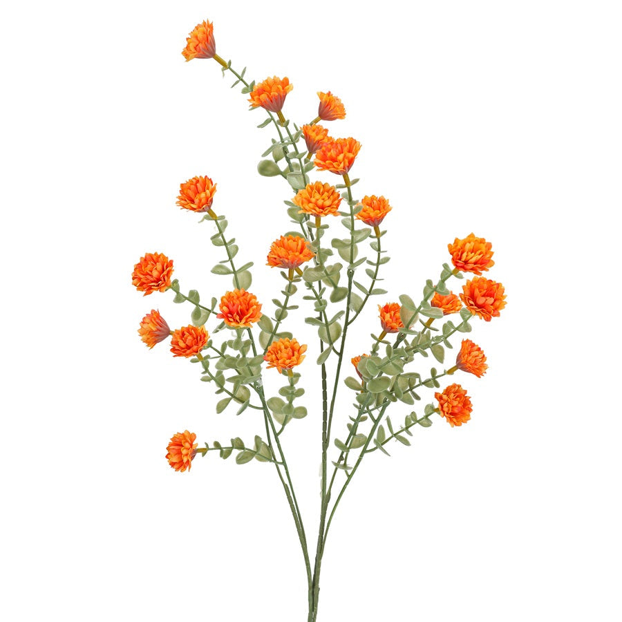 Tige de mini marguerites artificielles 33 po orange