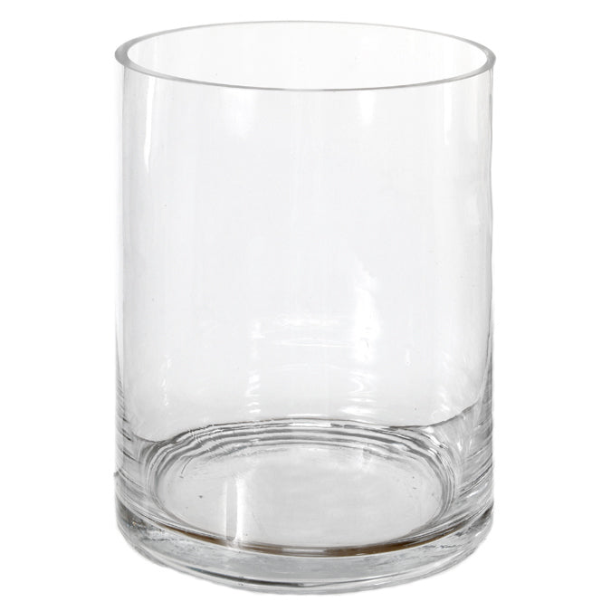 Vase rond en verre droit 4 po x 8 po clair