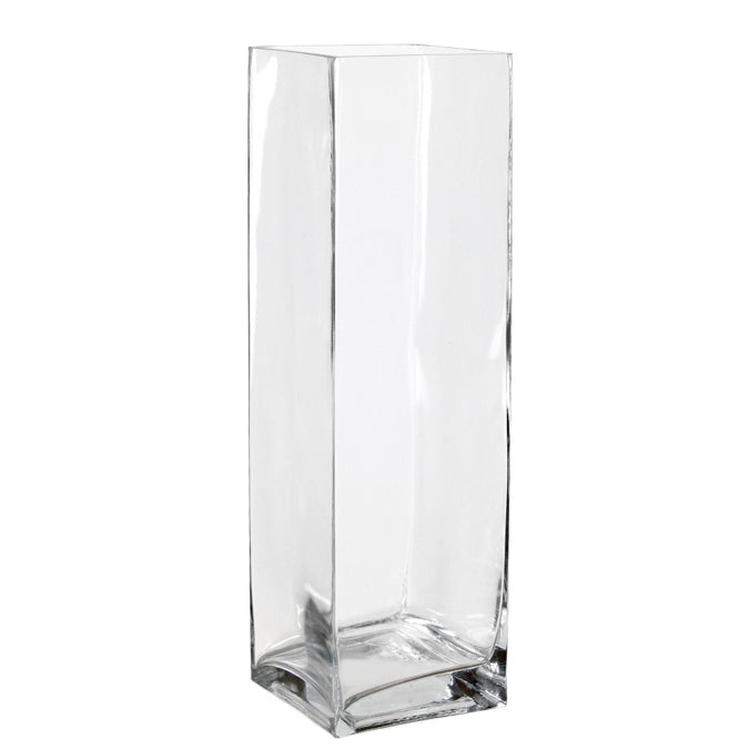 Vase en vitre carré