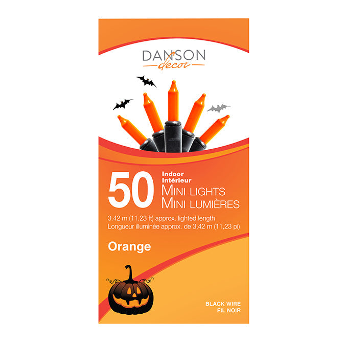 Jeu de 50 mini lumières intérieures orange