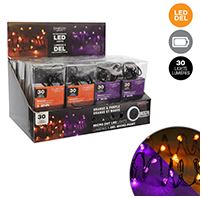 Jeu de 30 micro lumières DEL intérieures assorti 10 pi (mauve, orange)