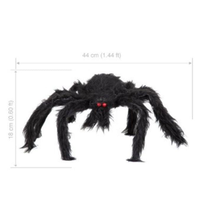 Araignée noire poilue en polymousse 17 po