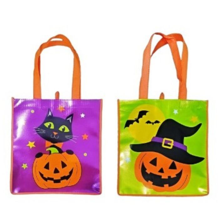 Sac à cueillette de bonbons d'Halloween 12 po x 13 po Citrouille