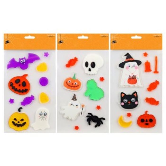 Autocollants déco d'Halloween pour fenêtre en gel