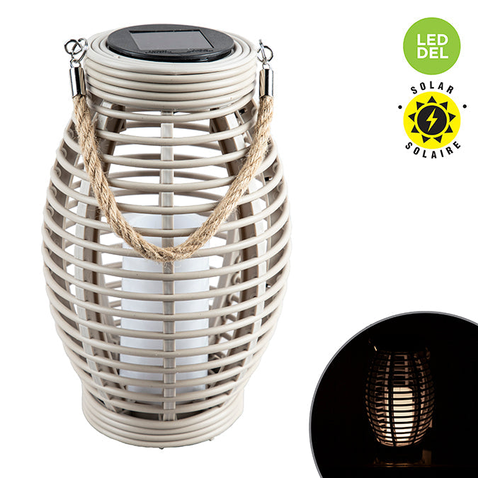 Lanterne solaire DEL 10,43 po taupe