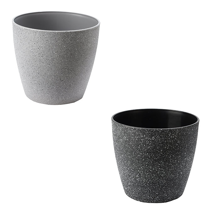 Pot 8 po en plastique effet grès