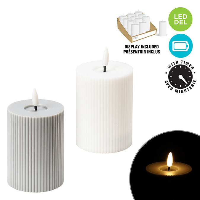 Chandelle DEL effet flamme en mouvement 4 po avec minuterie