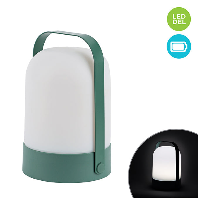 Lanterne pour extérieur DEL 8,6 po en plastique blanc givré, blanc chaud
