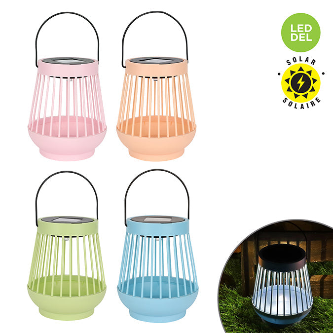 Lanterne solaire DEL 5,85 po en plastique pastel