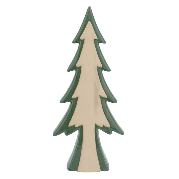 Sapin en bois 13 po avec contour vert
