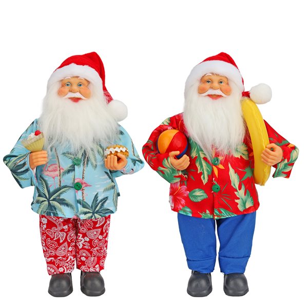 Père Noël 12 po en mode vacances