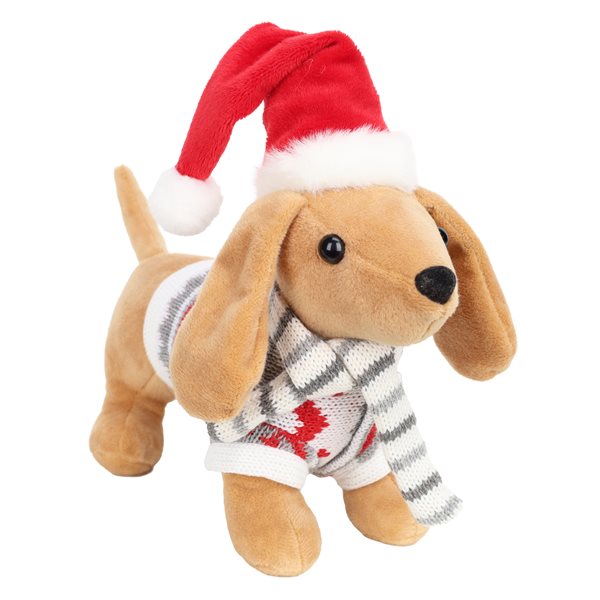 Chien 10 po avec chandail en tricot
