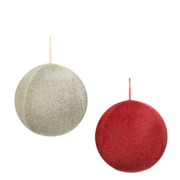 Boule de Noël gonflable à suspendre en tissu pailleté
