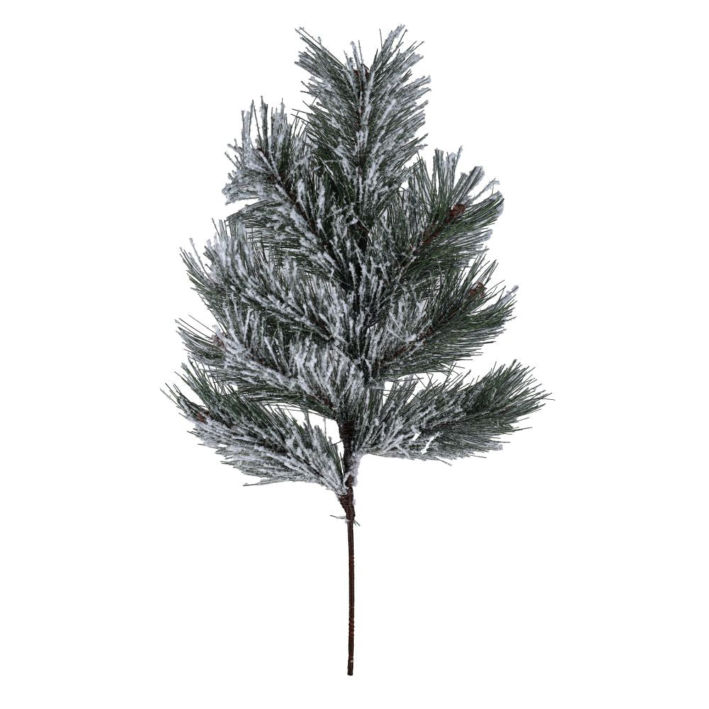 Branche de pin enneigée 18,9 po à longue aiguille