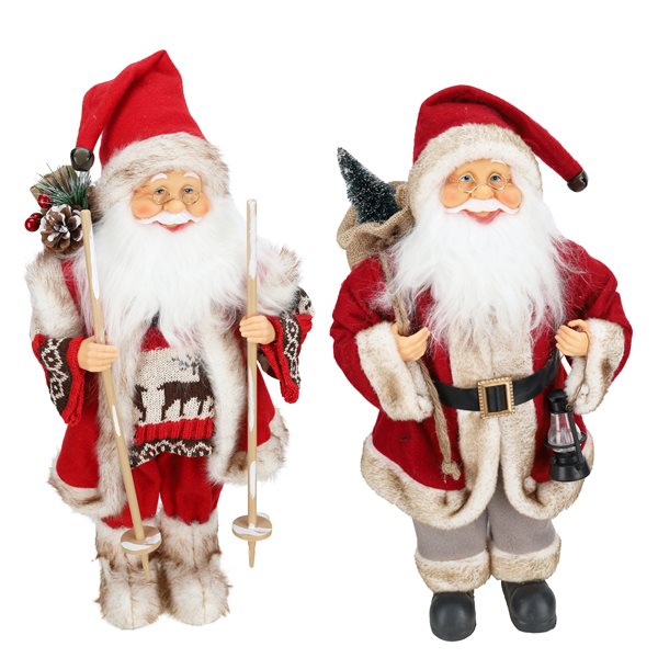Père Noël debout 18 po avec sac cadeau