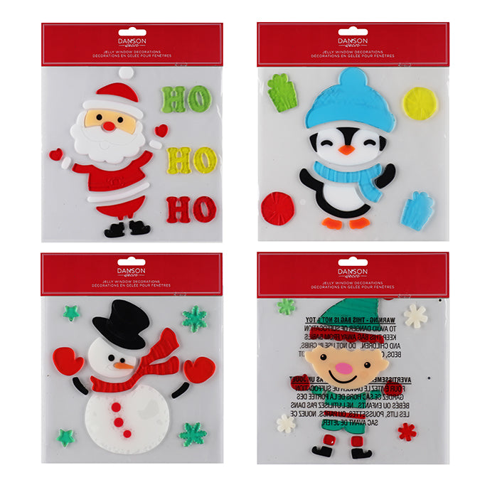 Autocollants de Noël pour fenêtre en gelée