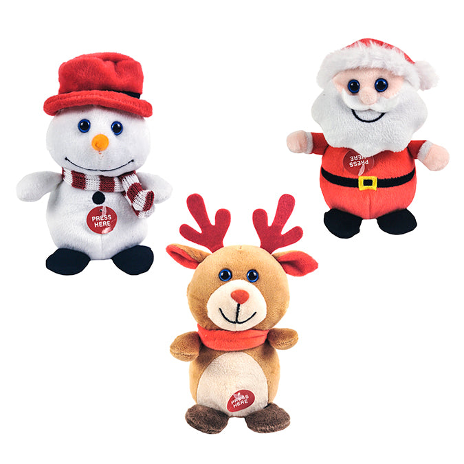 Peluche de Noël musicale 8 po